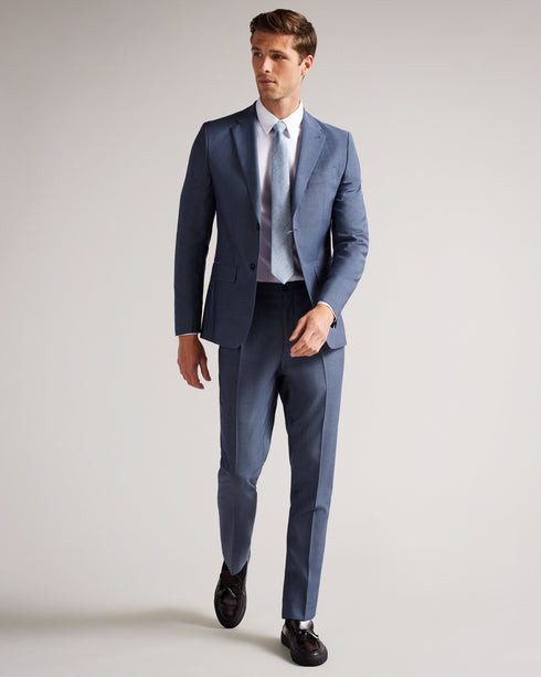 SEIL-Jackets-Look suave and stay smart in SEIL. This blazer's flattering fit combines with classic tailoring details and a luxe mohair-look finish for a refined and modern feel. Blazer Mohair look Long sleeved Half lined Notched lapel Wool Edward is 6'3" / 1.90m and wears Light Blue in a Ted size 3- Ted Baker Romania