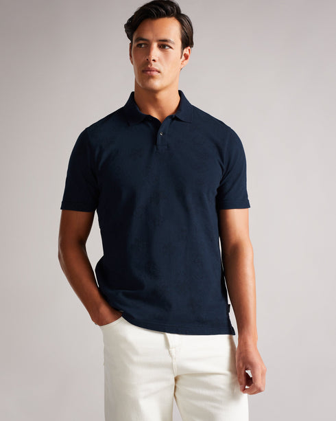 <P>Ss Flower Jacquard Polo</P>