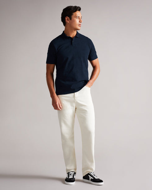 <P>Ss Flower Jacquard Polo</P>