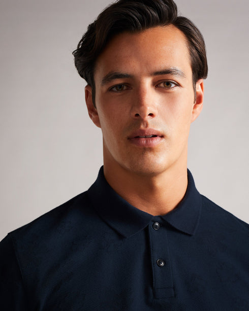 <P>Ss Flower Jacquard Polo</P>