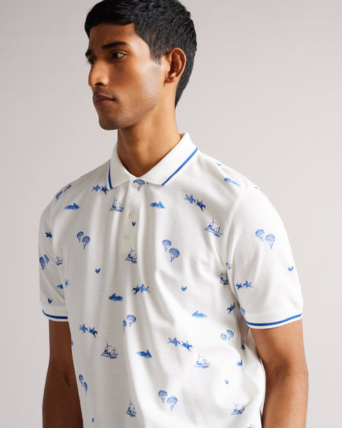 <P>Ss Printed Polo</P>