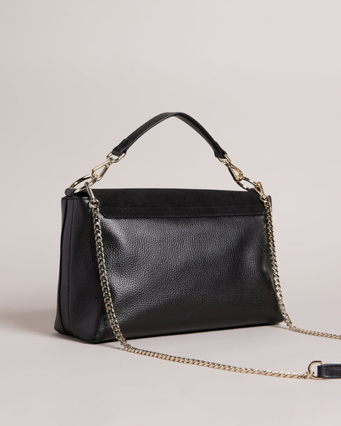 <P>Suede Padlock Shoulder Bag</P>