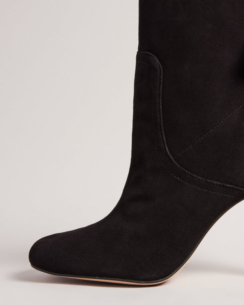 <P>Heeled Leather Boot</P>