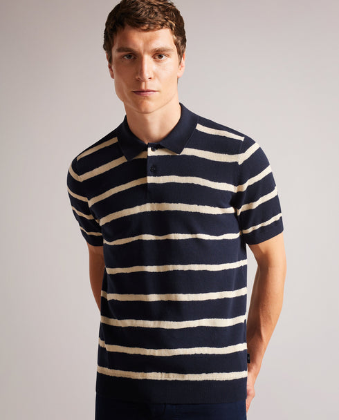 CROMER-Knitwear-Score some style points with CROMER in your collection. This easy-going polo features short sleeves, a classic collar and painted stripes. From a morning walk to an evening at the pub, this vibrant tee is just right.By choosing Ted Baker cotton products, you're supporting our investment in the Better Cotton Initiative's mission. This product is sourced via a system of mass balance and therefore may not contain Better Cotton. Polo shirt Knitted 100% cotton Short sleeved Classic collar Painted