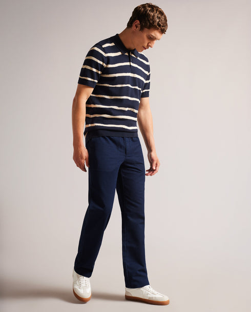 CROMER-Knitwear-Score some style points with CROMER in your collection. This easy-going polo features short sleeves, a classic collar and painted stripes. From a morning walk to an evening at the pub, this vibrant tee is just right.By choosing Ted Baker cotton products, you're supporting our investment in the Better Cotton Initiative's mission. This product is sourced via a system of mass balance and therefore may not contain Better Cotton. Polo shirt Knitted 100% cotton Short sleeved Classic collar Painted