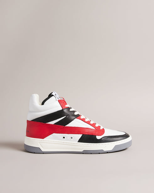 <P>Leather High Top Basketball Sneaker</P>