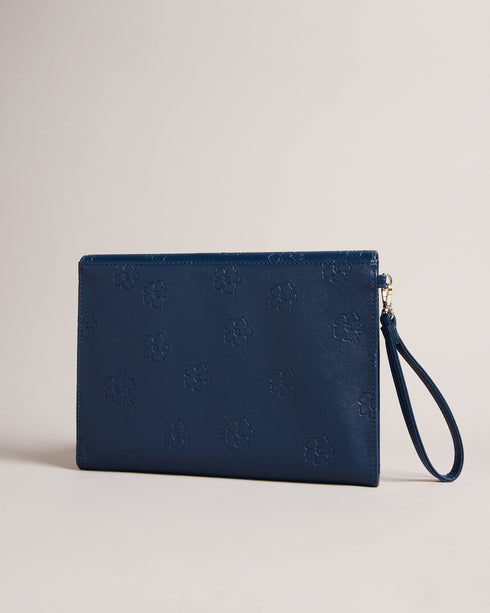 <P>Applique Floral Pouch</P>