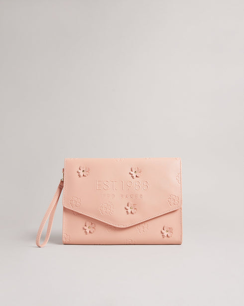 <P>Applique Floral Pouch</P>