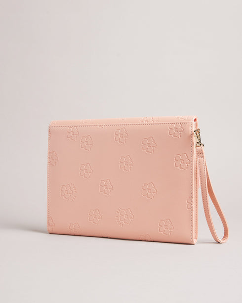 <P>Applique Floral Pouch</P>