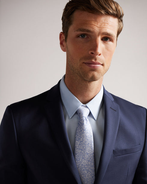 <P>Slim Navy Twill Suit Jacket</P>