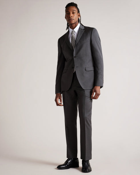 IRVINJS-Suits-Slim Charcoal Twill Suit Jacket- Ted Baker Romania