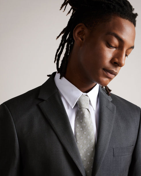 IRVINJS-Suits-Slim Charcoal Twill Suit Jacket- Ted Baker Romania