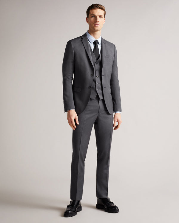 <P>Slim Charcoal Twill Suit Trouser</P>