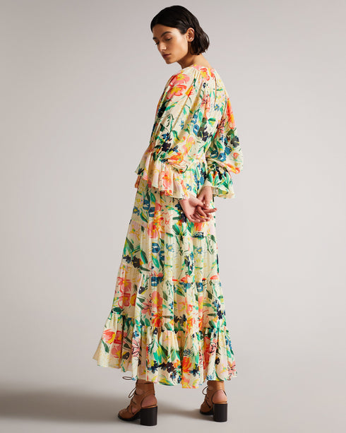 <P>Balloon Sleeve Maxi Dress</P>