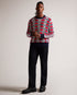 GLENFER-Knitwear-LS Jacquard Argyle Crew Neck- Ted Baker Romania
