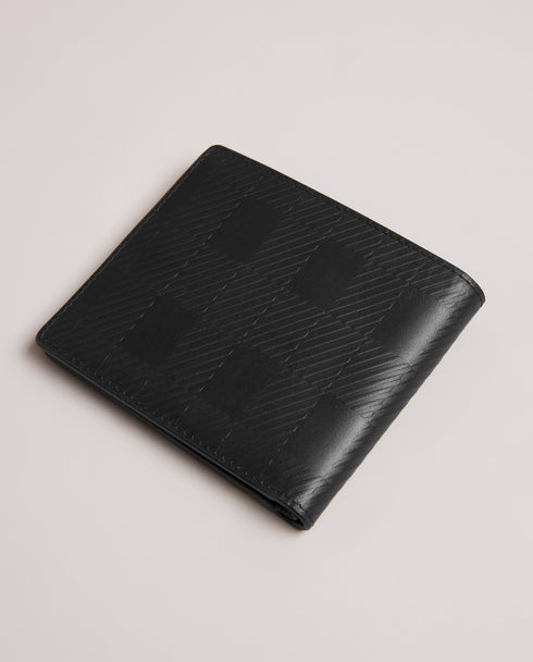 <P>House Check Leather Embossed Bifold Wallet</P>