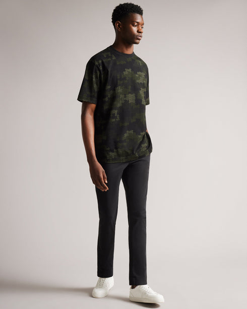 TUGO-Tops-Made from 100% cotton and in a relaxed fit, TUGO perfect for weekend lounging. This quirky camo tee features a relaxed fit, crew neck and short sleeves. Team with jeans and trainers for an easy weekend look.By choosing Ted Baker cotton products, you're supporting our investment in the Better Cotton Initiative's mission. This product is sourced via a system of mass balance and therefore may not contain Better Cotton. T-shirt 100% cotton Relaxed fit Camo jigsaw print Short sleeved Crew neck Grace is