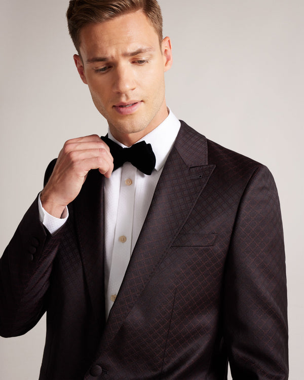 CADNEY-Jackets-Slim Fit Jacquard Blazer- Ted Baker Romania