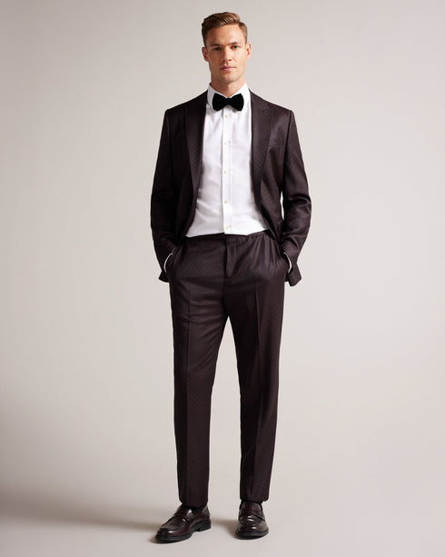 CADNEY-Jackets-Slim Fit Jacquard Blazer- Ted Baker Romania
