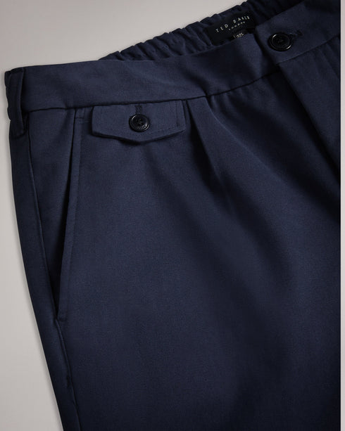 BEULT-Trousers-Casual and contemporary, the BEULT trousers are the perfect addition to your off-duty wardrobe. Constructed from soft cotton, they have a regular fit and an elastic waistband that ensures comfortable wear.By choosing Ted Baker cotton products, you're supporting our investment in the Better Cotton Initiative's mission. This product is sourced via a system of mass balance and therefore may not contain Better Cotton. Regular fit trousers 100% cotton Elasticated waist Zip and button fastening Poc