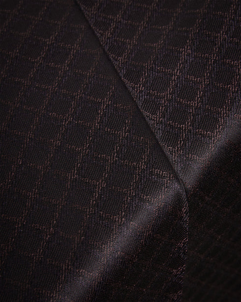 YTHAN-Trousers-It's all in the details: Suit trousers Wool blend Diamond check pattern Cotton lining Button fastening Side adjusters Pockets Tobias is 6'1" / 1.86m and wears Black in 32 R- Ted Baker Romania