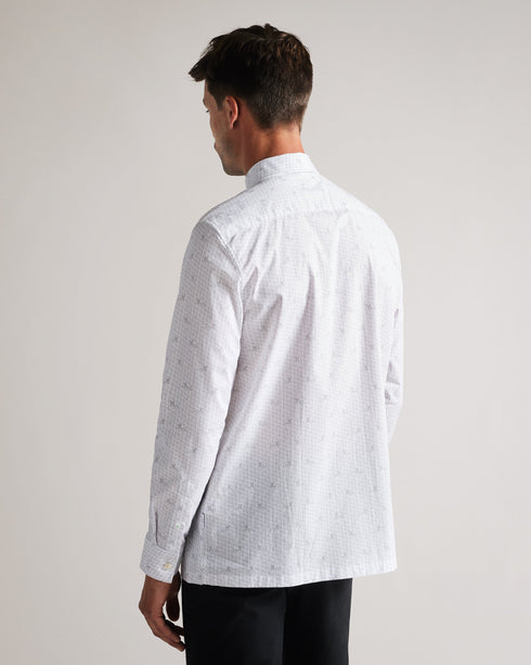 <P>Ls Mini Dog Print Shirt</P>