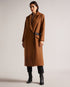 FREJIA-Outerwear-Crombie Coat with Detachable Strap Detail- Ted Baker Romania