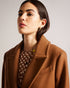 FREJIA-Outerwear-Crombie Coat with Detachable Strap Detail- Ted Baker Romania