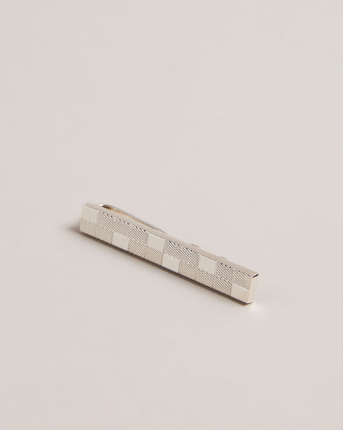 <P>House Check Tie And Tie Bar Set</P>
