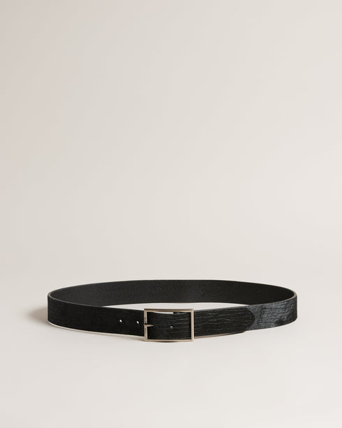 <P>Pony Embossed Leather Belt</P>
