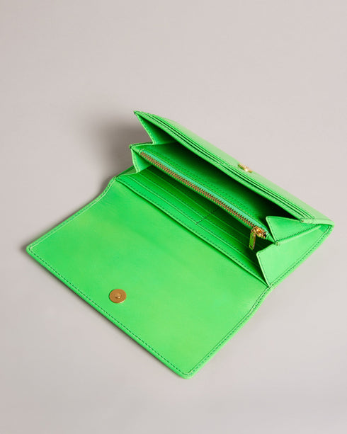 <P>Statement Hardware Leather Purse</P>