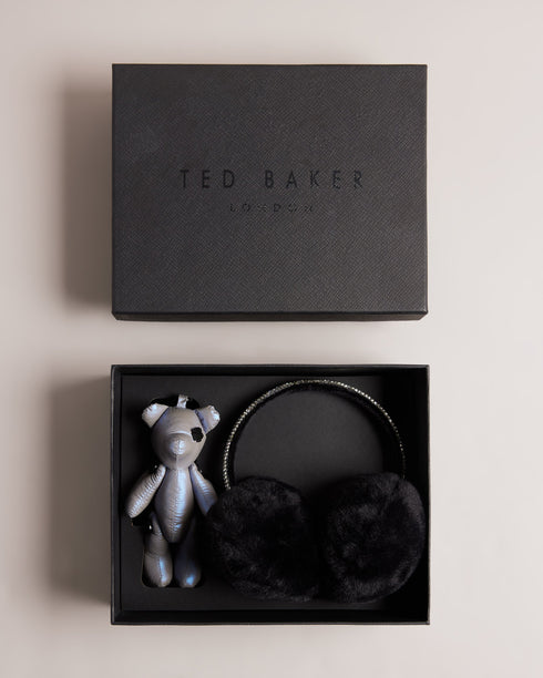 <P>Printed Teddy &Amp; Ear Muff Set</P>