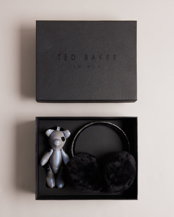 <P>Printed Teddy &Amp; Ear Muff Set</P>