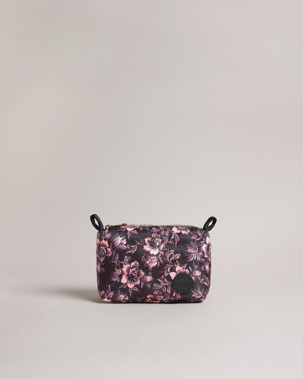 <P>Glitched Floral Medium Nylon Washbag</P>