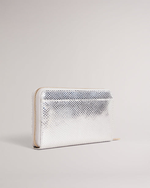 <P>Imitation Snake Large Zip Around Purse</P>