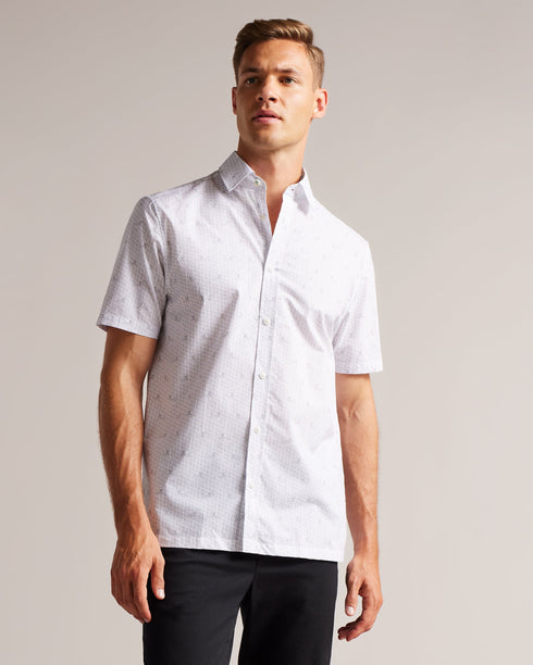 <P>Ss Mini Dog Print Shirt</P>