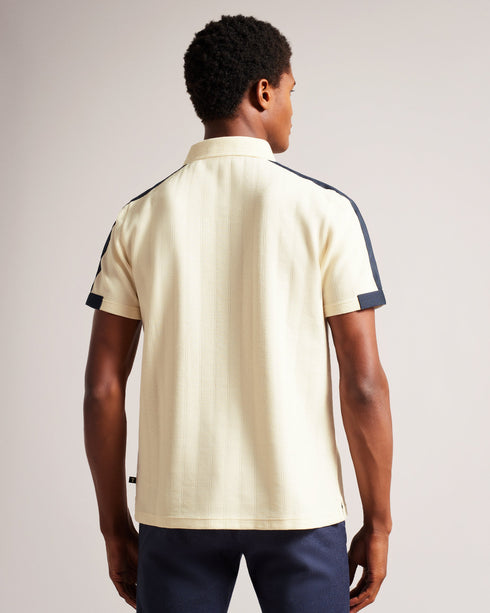 ABLOOM-Tops-The classic polo gets a fresh update with ABLOOM's textured knit, for an elevated casual look you can wear all weekend long. A classic collar, short sleeves and modern zip placket are sure to impress at the office party.The fabric of this product contains 80% organic cotton. Organic cotton has a proven lower environmental impact than conventional cotton, as it reduces water usage, greenhouse gas emissions, and eliminates the use of harmful chemicals in the farming process. Polo shirt Textured kn