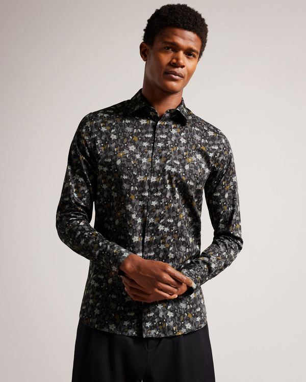 TORTED-Shirts-You can't go wrong with a button up shirt. TORTED is easy to dress up or down, and goes with practically everything. Its mini floral print adds a bit of fun to the traditional cut for a look you're sure to love.By choosing Ted Baker cotton products, you're supporting our investment in the Better Cotton Initiative's mission. This product is sourced via a system of mass balance and therefore may not contain Better Cotton. Button up shirt Cotton blend Mini floral print Long sleeved Classic collar
