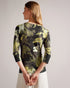 JOLIEN-Tops-Take the plunge with JOLIEN, featuring a textured fabric and a playful abstract print. This flattering top is a statement-worthy piece for your wardrobe—you can thank us later. Fitted top Abstract print Scoop neck 3/4 sleeves Stretch fabric Textured Roos is 5'11" / 1.80m and wears Light Green in a Ted size 1- Ted Baker Romania