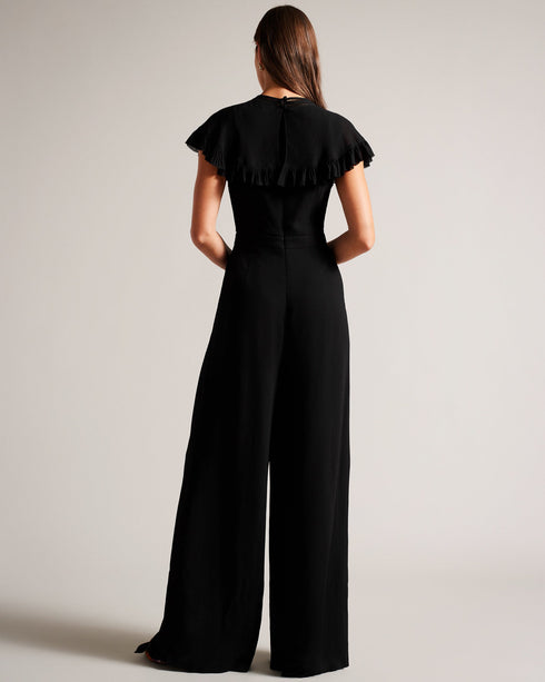 OLIVVEE-Trousers-Cape Jumpsuit With Ladder Tape Detail- Ted Baker Romania