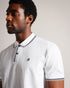 DYNAM-Tops-It's all in the details: Polo shirt 100% cotton Short sleeved Classic collar Regular fit Diamond texture Embroidered monogram Ty is 6'1" / 1.86m and wears Navy in a Ted size 3- Ted Baker Romania