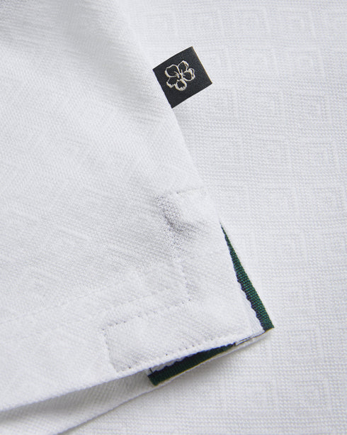 DYNAM-Tops-It's all in the details: Polo shirt 100% cotton Short sleeved Classic collar Regular fit Diamond texture Embroidered monogram Ty is 6'1" / 1.86m and wears Navy in a Ted size 3- Ted Baker Romania