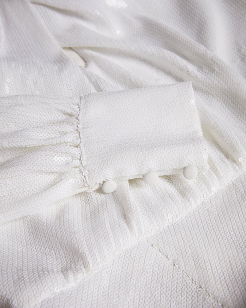 MAYROSE-Dresses-MAYROSE is a showstopper. This maxi dress is pure glamour with its all-over sequins and flattering details. The high neck, long sleeves, and split back hem add a touch of elegance to this party dress. Maxi dress High neck Long sleeved Crossover front with cut-out All-over sequins Zip fastening Split back hem Back cut-out Anna is 5'10" / 1.77m and wears White in a Ted size 1- Ted Baker Romania