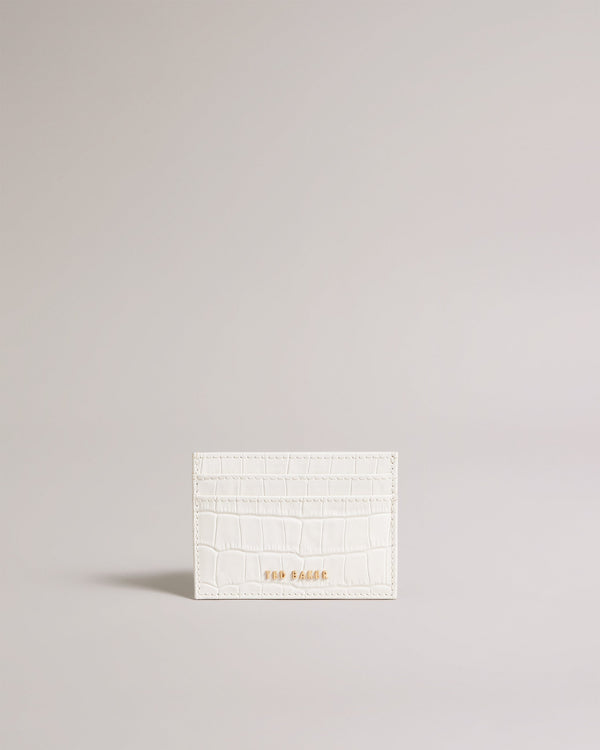 CROKINA-Small goods-Keep your cards and money safe in style with the CROKINA leather card holder. The top grain leather construction is both fashionable and functional, while the imitation croc texture adds a touch of glamour to your accessory collection. By purchasing this product, you are supporting responsible leather manufacturing through the Leather Working Group. Card holder Top grain leather Imitation croc texture Glossy finish Dimensions: 0.5cm x 8cm x 10cm- Ted Baker Romania