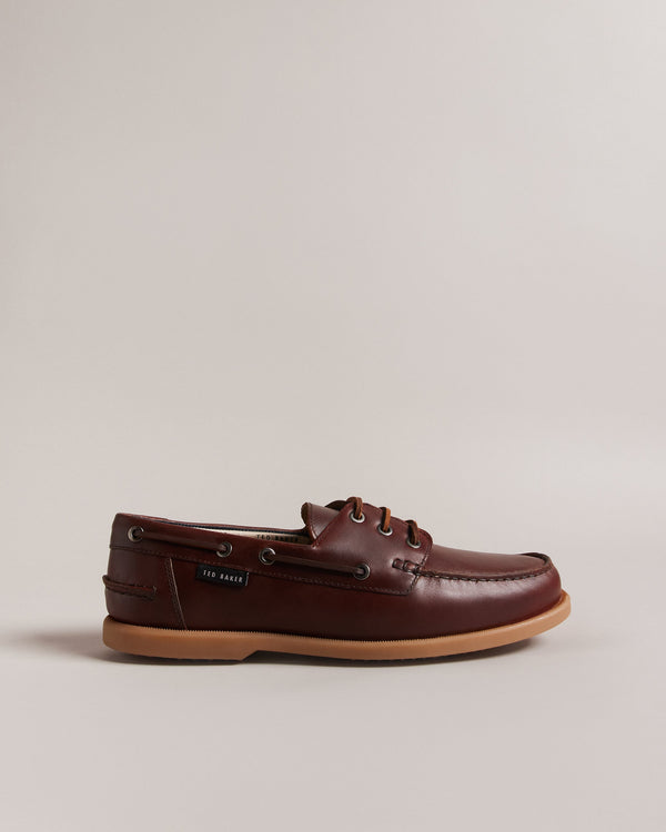 KENRICW-Shoes-Waxy Leather Classic Boatshoe- Ted Baker Romania