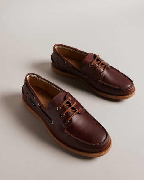 KENRICW-Shoes-Waxy Leather Classic Boatshoe- Ted Baker Romania