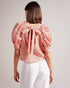 MELIIHA-Tops-Fashion-forward and utterly feminine, MELIIHA is a trusty addition to your wardrobe. Tied up in a bow at the back and floral all over, this boxy top has you covered for days in the park, boozy brunches and dinner dates. Boxy fit top Short puff sleeves Tie up back with cut-out Floral print Crew neck Julia is 5'10" / 1.78m and wears Coral in a Ted size 1- Ted Baker Romania