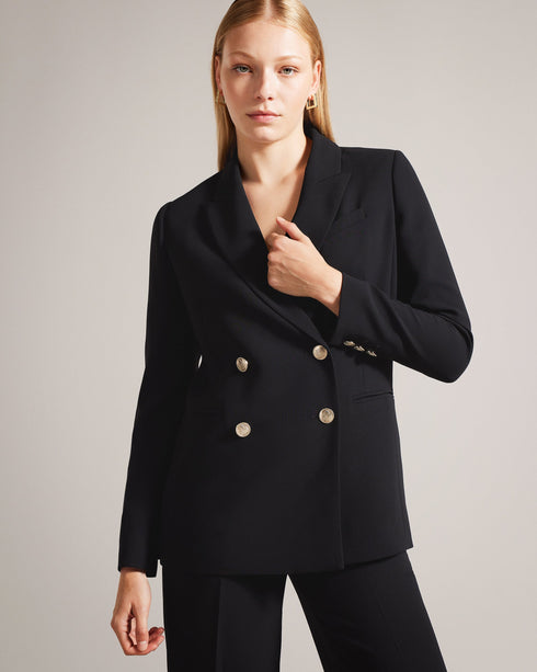 LLAYLA-Jackets-Double Breasted Jacket with Gold Detailing- Ted Baker Romania