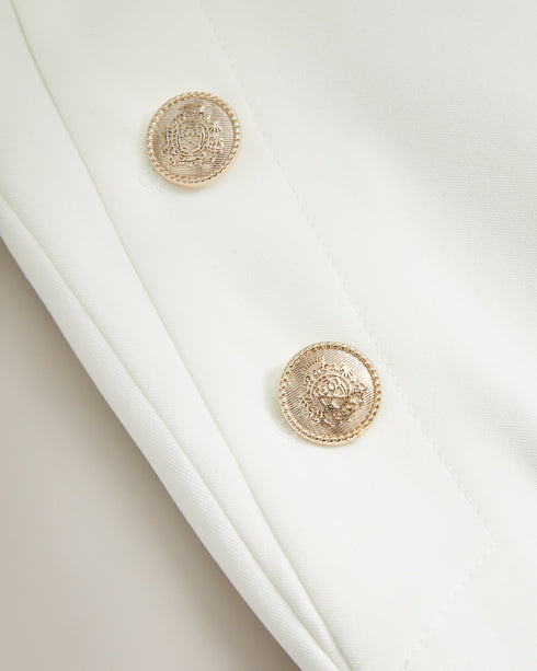 LLAYLAT-Trousers-Upgrade your work wardrobe with the LLAYLAT trousers. Tailored pleats, wide legs and high waist create a flattering silhouette that pairs perfectly with a tucked-in blouse or vest. Delicately embossed buttons add a touch of sophistication, while the pockets keep your essentials close at hand. High waisted trousers Twill fabric Wide leg Embossed buttons Pockets Tailored pleats Lined- Ted Baker Romania