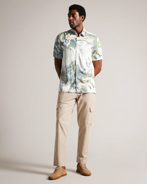 OULART-Shirts-SS Regular Botanical Shirt- Ted Baker Romania